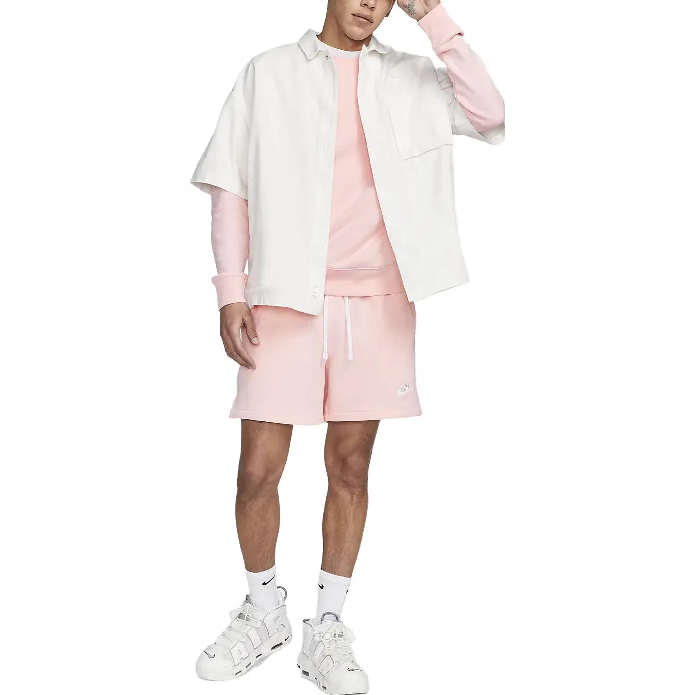 Свитшот с длинным рукавом Sportswear Club Fleece Nike, розовый — фото 3