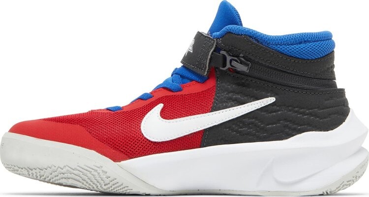 Кроссовки Nike Team Hustle D10 FlyEase GS 'University Red Game Royal', красный — фото 4