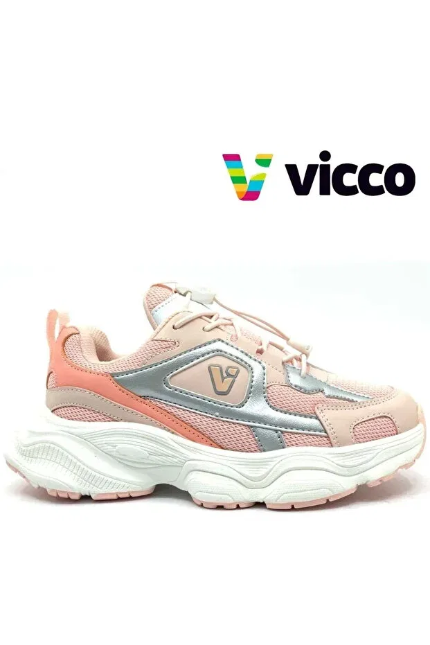 Детские спортивные ботинки для девочек с липучкой Vicco, Powder