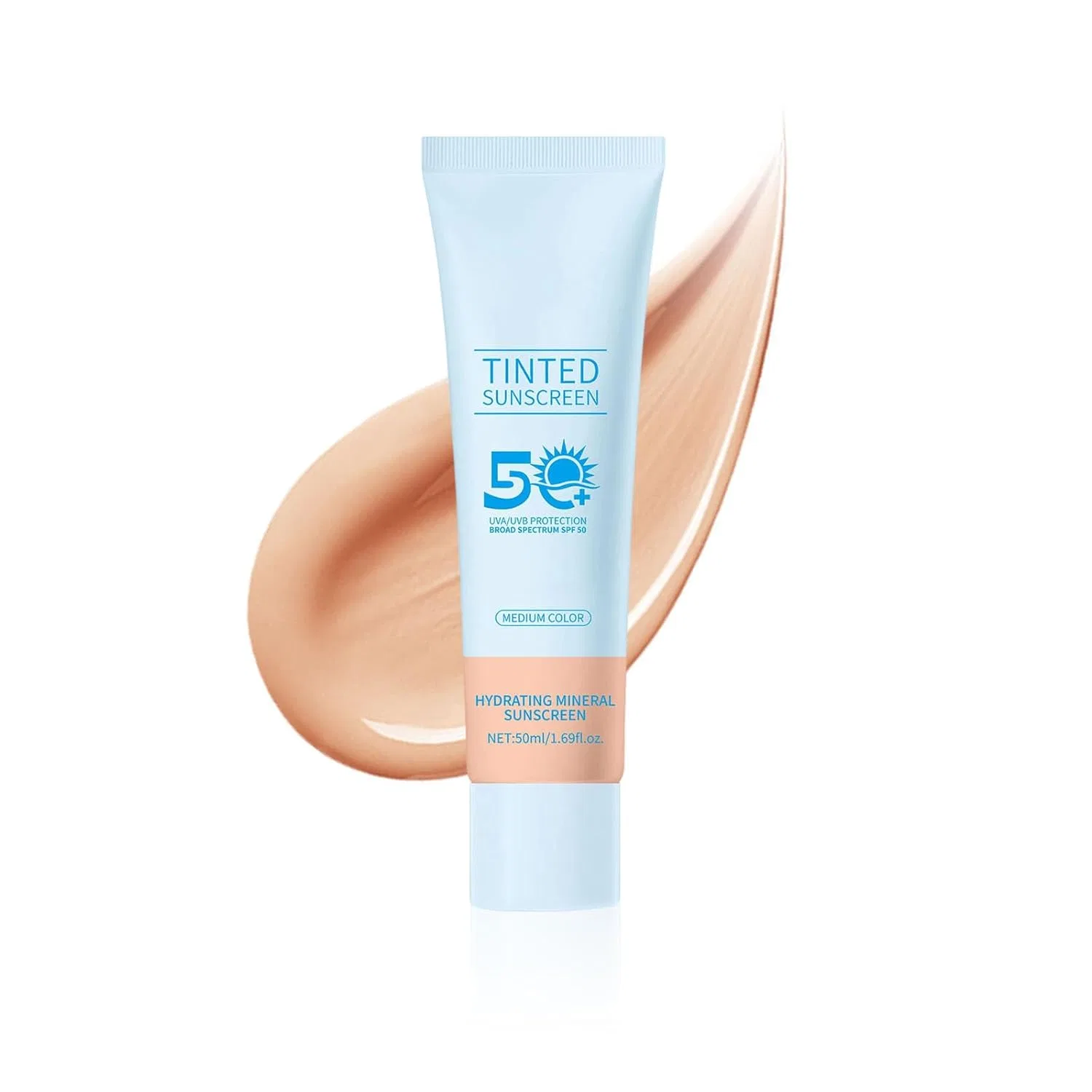 Тональный солнцезащитный крем SPF 50, RadiantRe, 50 мл, Medium