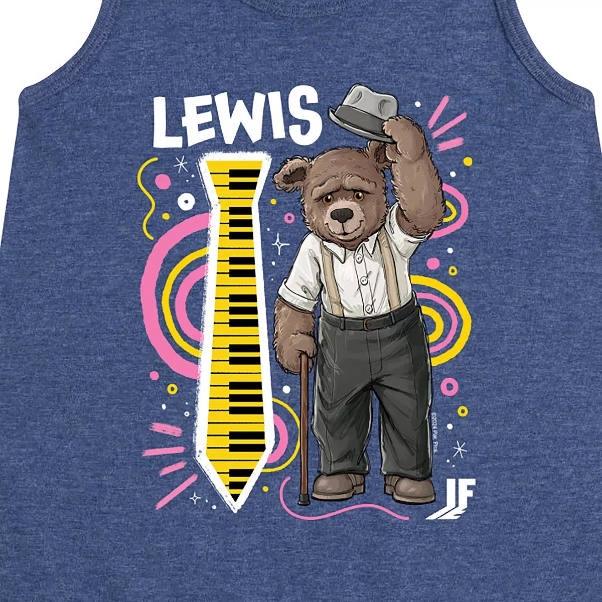 Детское платье-трапеция без рукавов с принтом IF Movie Lewis Keyboard IF Movie, Heather Navy — фото 2