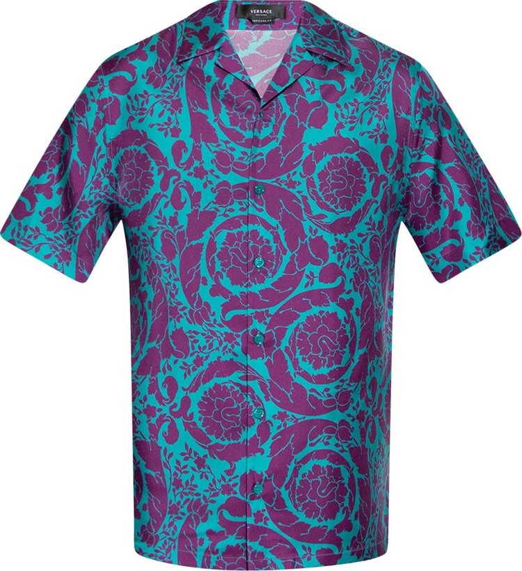 

Рубашка Versace Informal Shirt 'Teal/Plum', синий