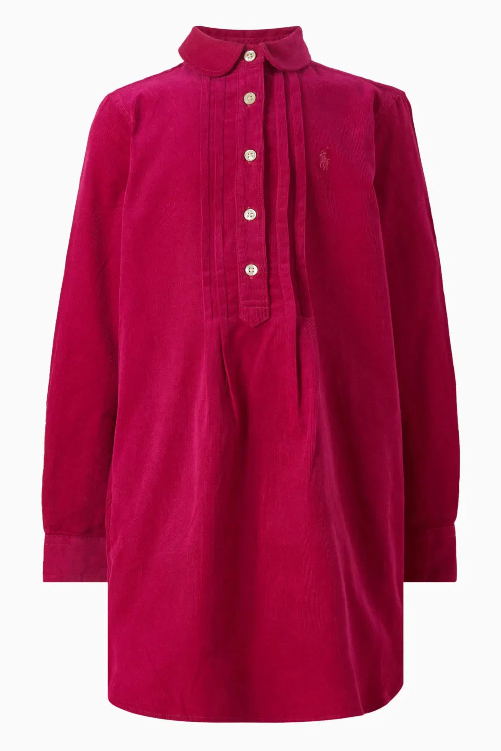 Платье с защипами из хлопкового вельвета Polo Ralph Lauren