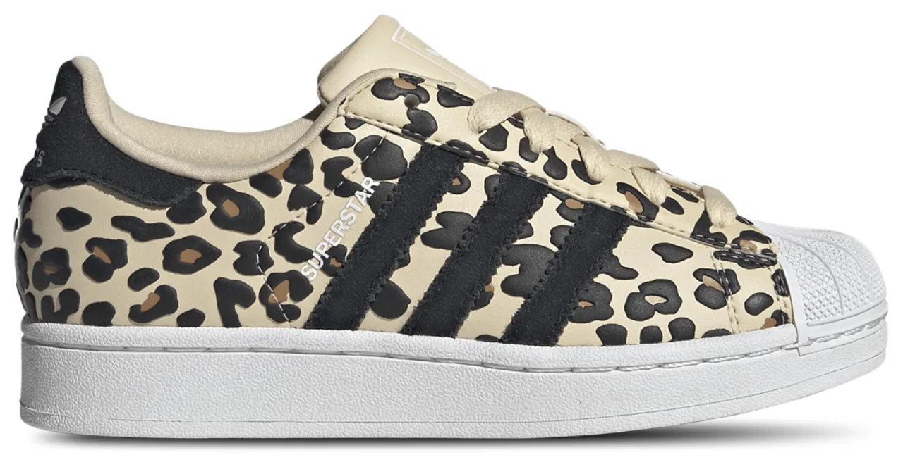 Детские кроссовки для девочек с принтом Superstar adidas, Tan/Multi