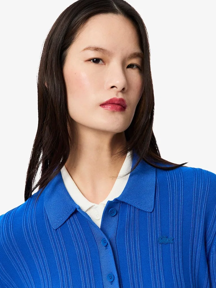 Кардиган женский LACOSTE C4X, плиссированный, бежевый — фото 2