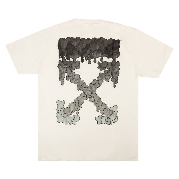 Футболка мужская Off-White Black Marker с принтом и логотипом, белый — фото 3