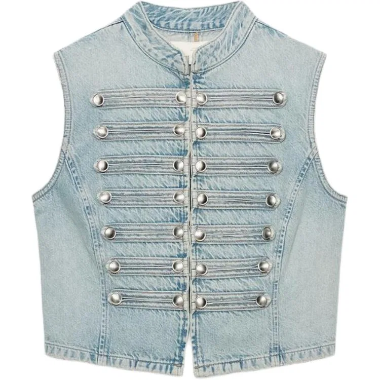 Женский топ без рукавов Light Blue ZARA, Голубой