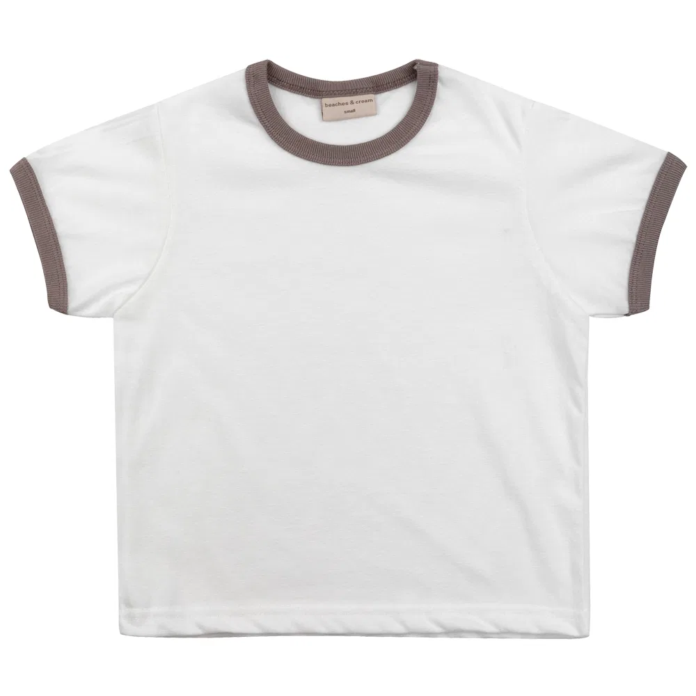 Детская футболка с коротким рукавом с принтом Beachesling T-Shirt BEACHESAND CREAM KIDS, Коричневый