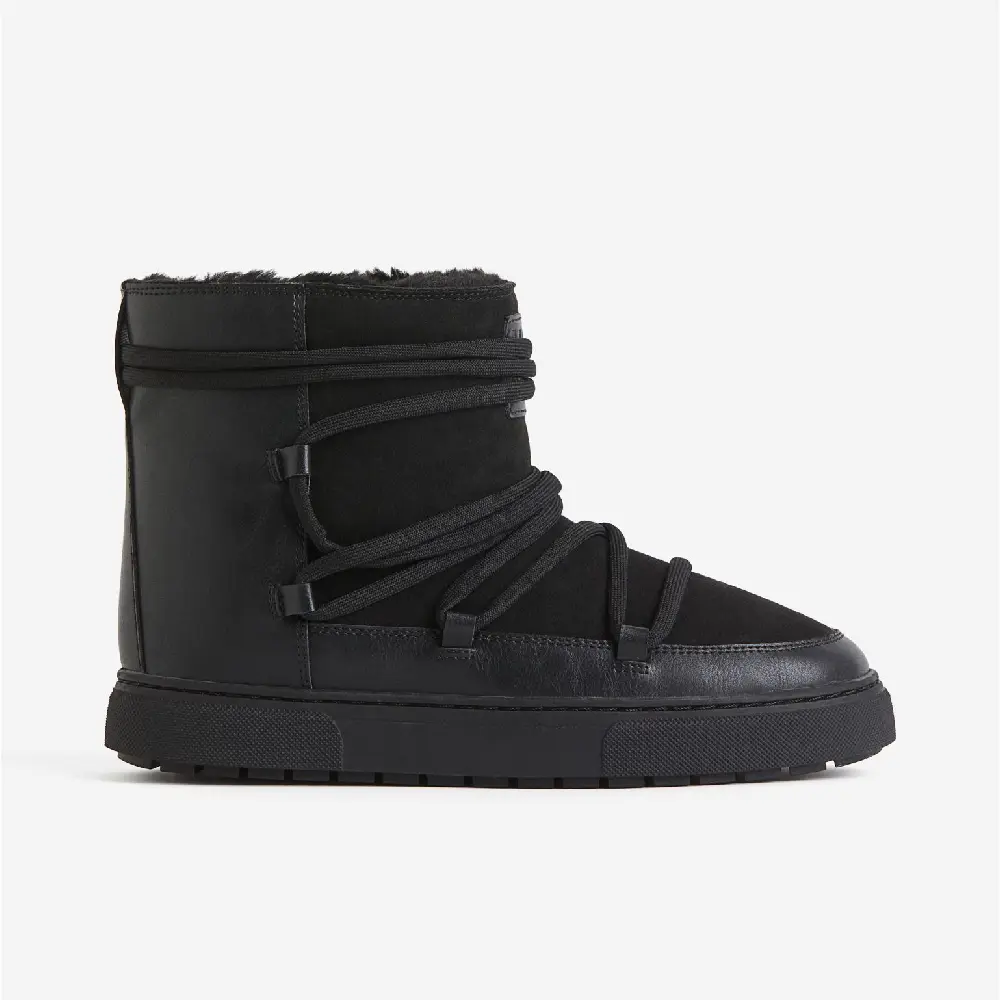 Ботинки H&M Laced Padded, черный