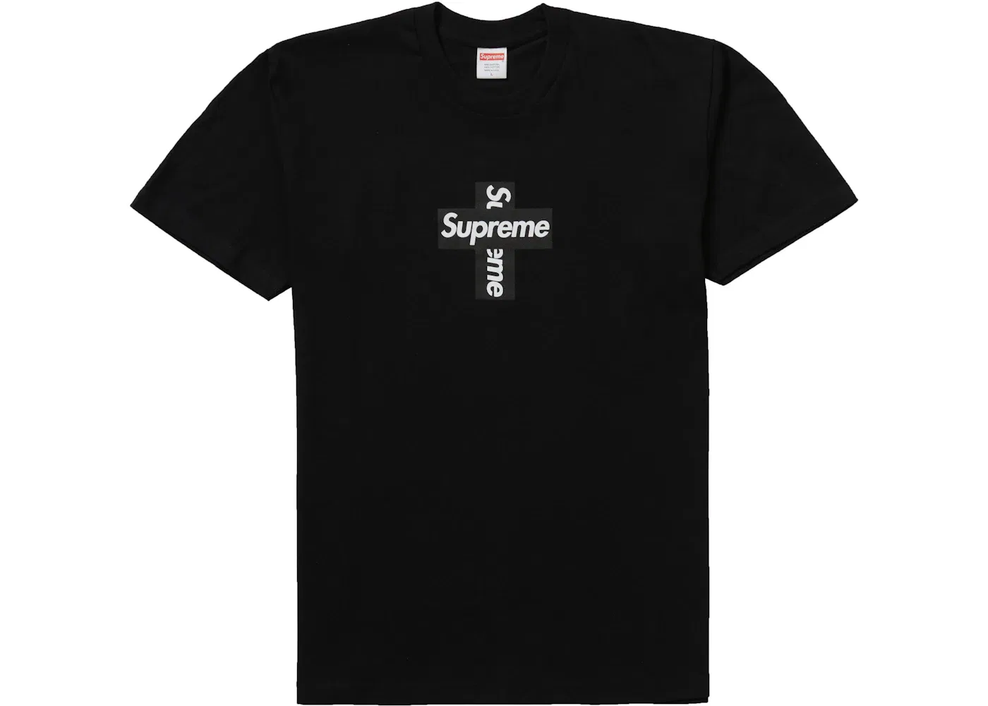 Мужская футболка с принтом Cross Box Logo Supreme, Черный