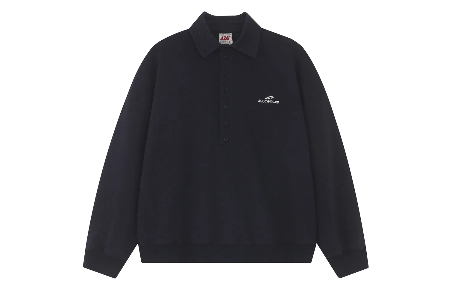 Детская толстовка с поло-воротником Dark Navy Blue F426