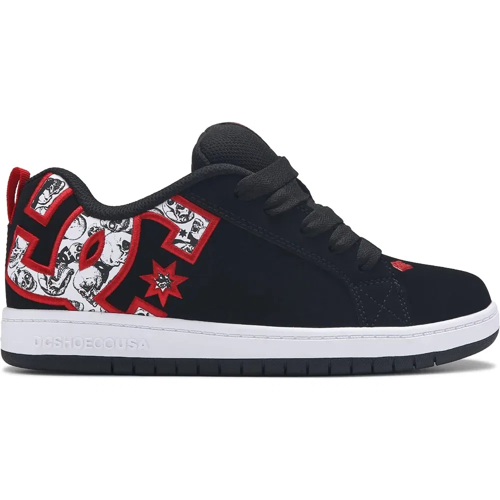 Детские кроссовки Court Graffik Dc Shoes, Black/Red — фото 2