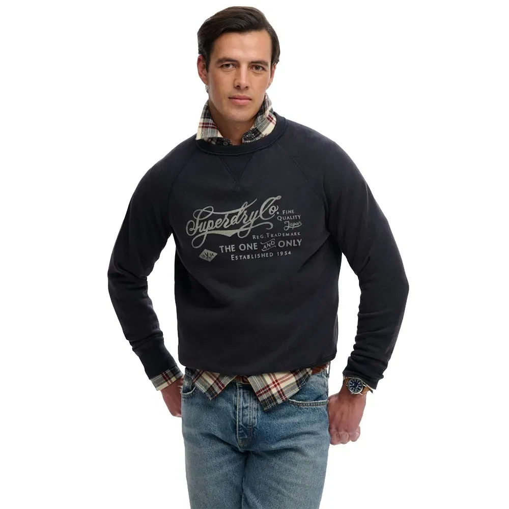 Свитшот Vintage Print Superdry, черный