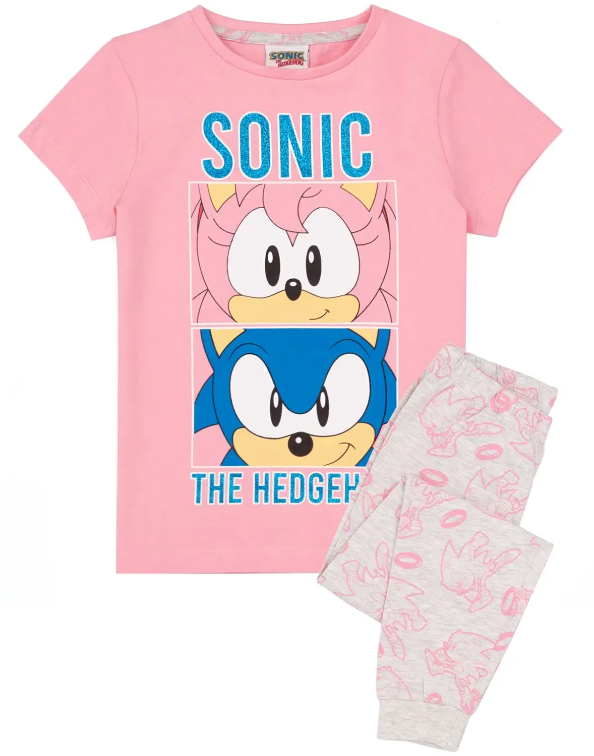 Детская пижама с коротким рукавом и длинными штанинами Sonic The Hedgehog, Pink