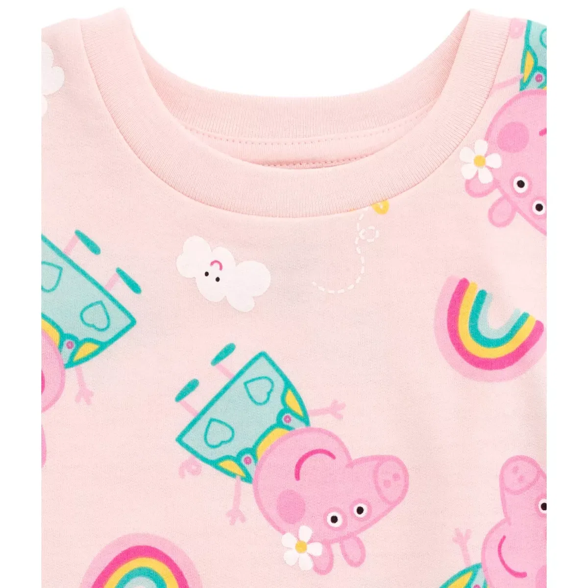 Детский свитшот для девочек с принтом Peppa Pig French Terry Sweatshirt Peppa Pig, Pink — фото 4