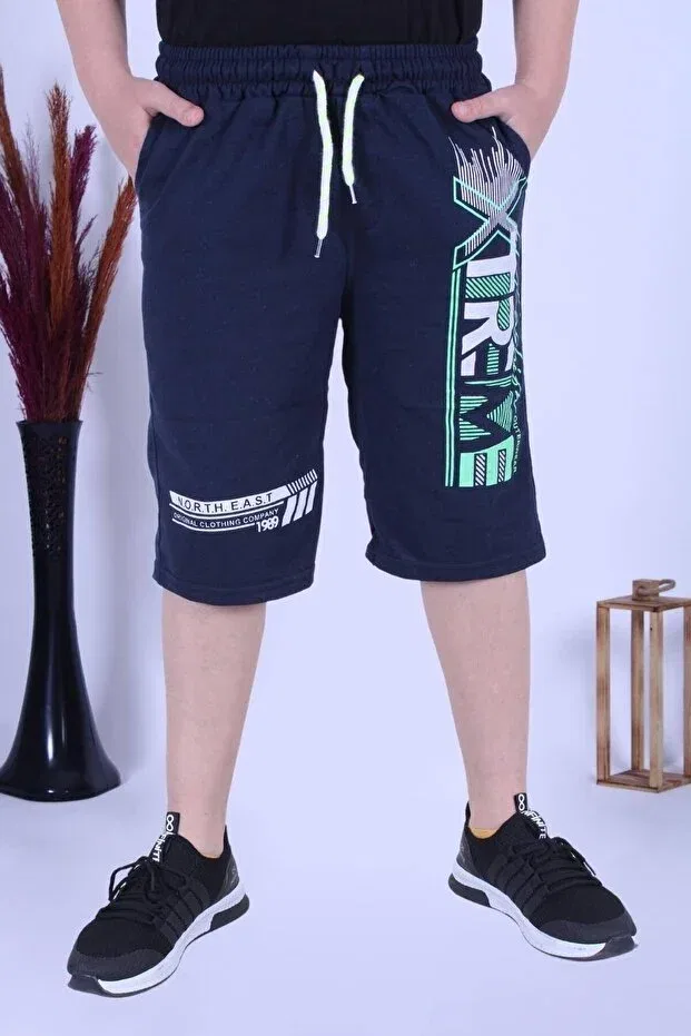 Детские шорты для мальчиков с принтом Xtremea Ya Ko Kids, Navy Blue — фото 4