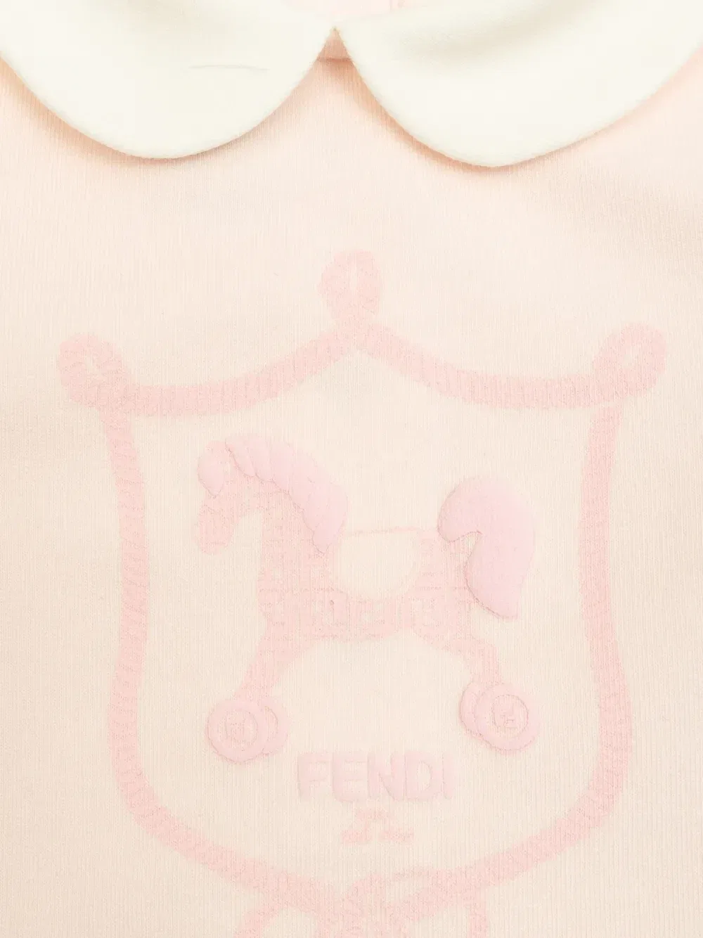 Комплект боди с воротником Питер Пэн Fendi Kids, черный — фото 3