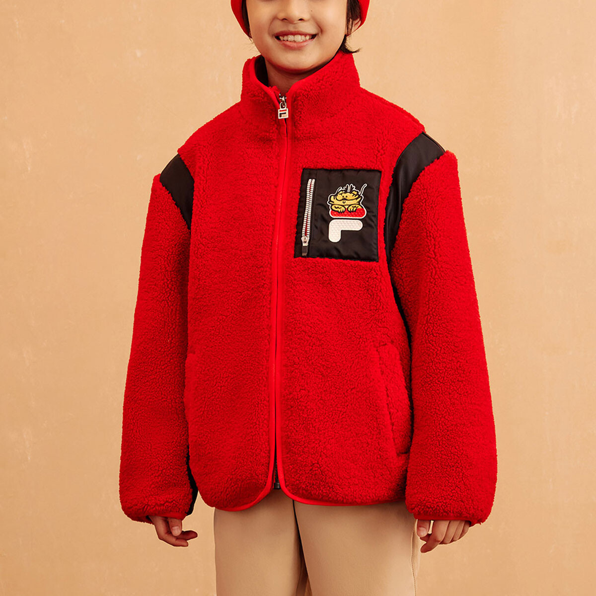 Детские стеганые куртки Fila Kids, красный — фото 2