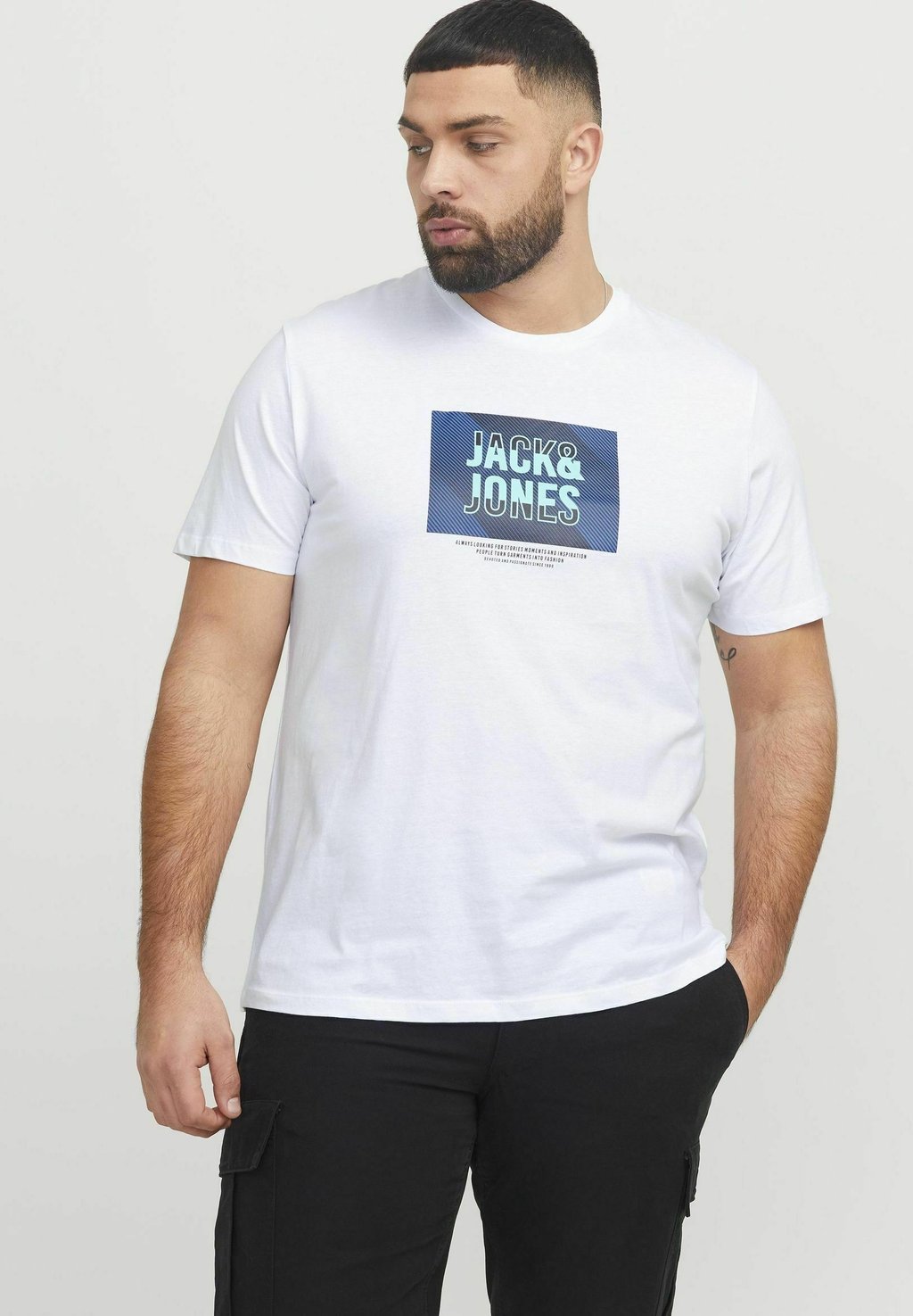 

Футболка с принтом 3ER-PACK GEDRUCKT Jack & Jones, светло-голубой