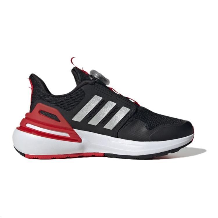 Adidas Детские кроссовки Rapidasport BOA с амортизацией, износостойкие, низкие, цвет черный, красный — фото 2