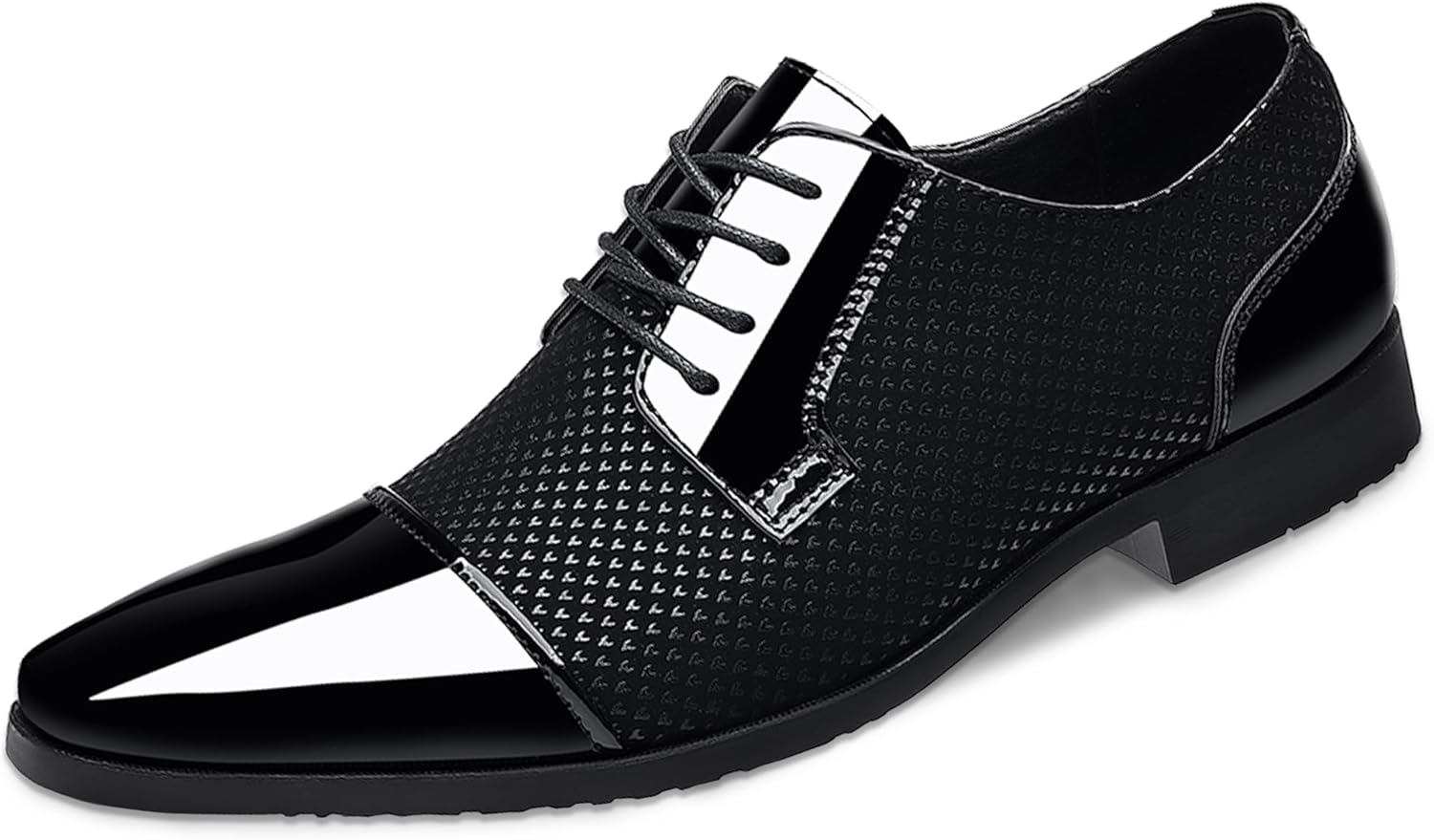 

Мужские классические туфли повседневные оксфорды на шнуровке деловые формальные туфли с носком-кругом модные туфли Bulmegiay, черный