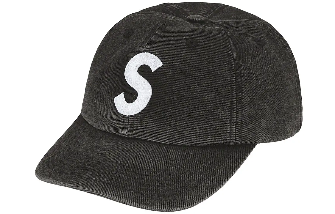 

Supreme Пигментная печать логотипа S шестипанельная кепка, Black