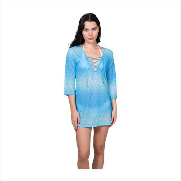 

Женская туника на шнуровке, купальный халат Portocruz, цвет blue ombre