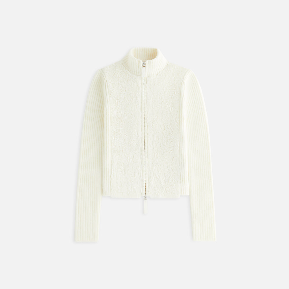 

Куртка Kith Women Ina Cowlick Fur Track Zip, цвет Sandrift