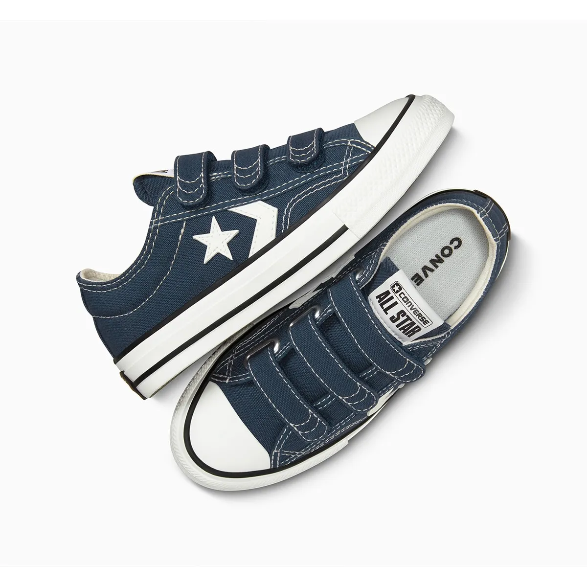 Детские повседневные кроссовки Star Player 76 Foundational Canvas Converse, темно-синий — фото 2