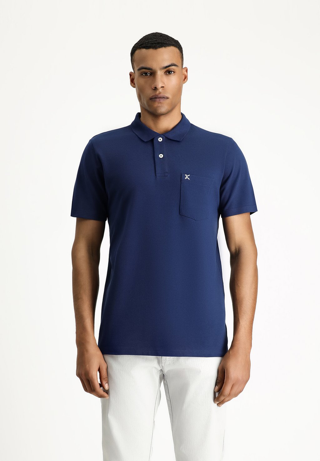 

Поло 2-BUTTON REGULAR CUT STIFF COLLAR Kigili, синий