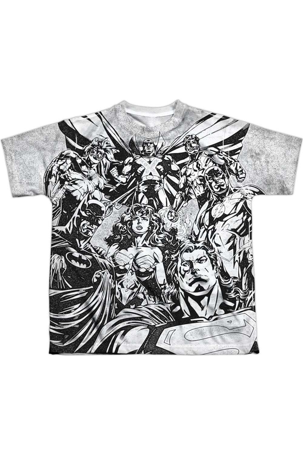 

Футболка с коротким рукавом для подростков Justice League of America Graphic Gathering Gildan, белый