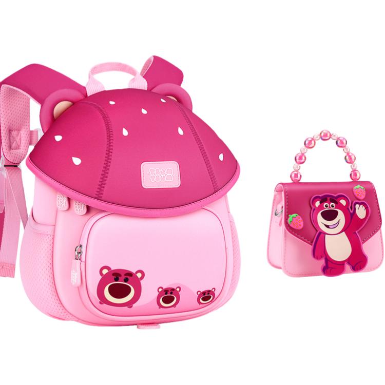 

Disney Детский рюкзак из серии "Клубничный мишка" для школьников, [Set]Backpack+Crossbody Bag