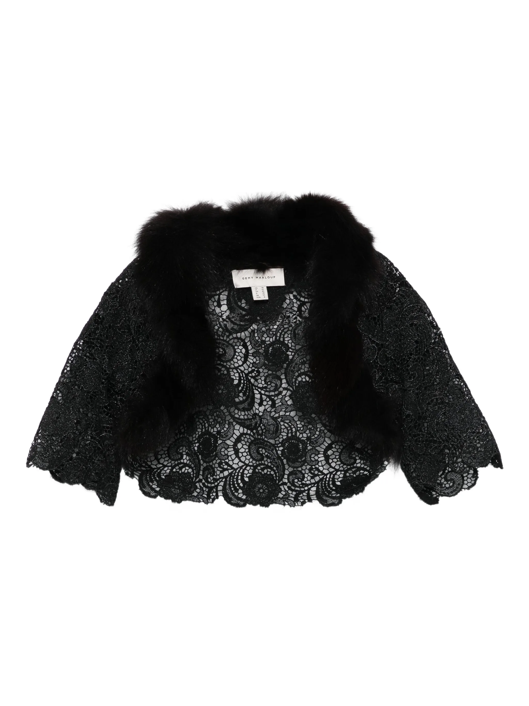 

Болеро с кружевной отделкой Gemy Maalouf, черный