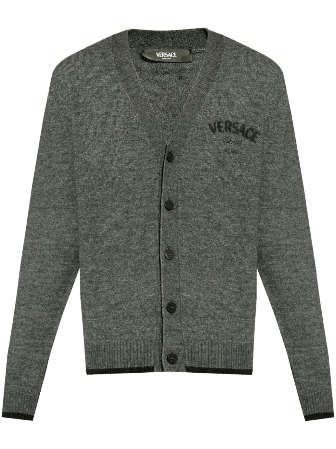 Versace кардиган с принтом, серый