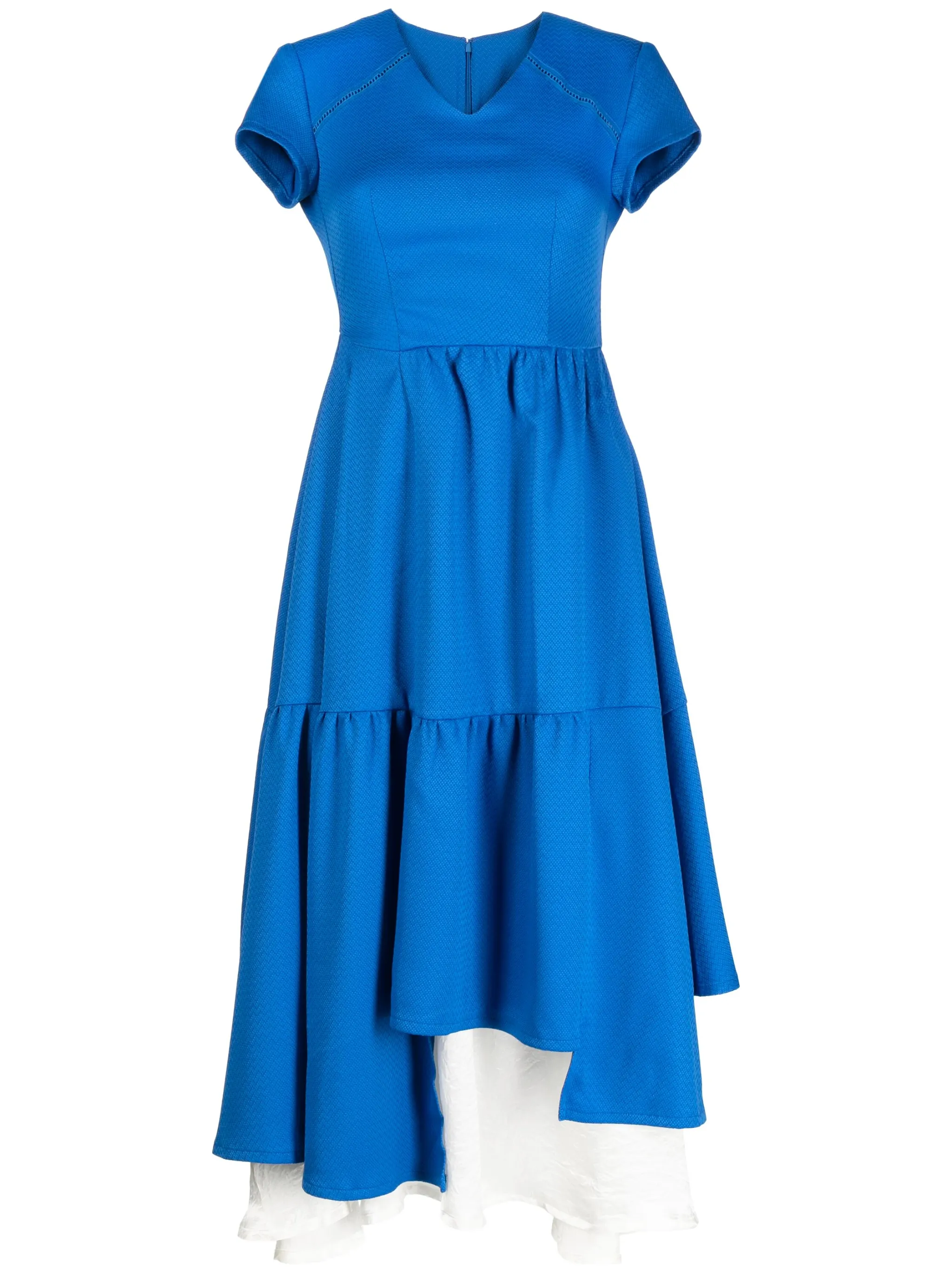 

Многослойное платье миди асимметричного кроя Ader Error, синий