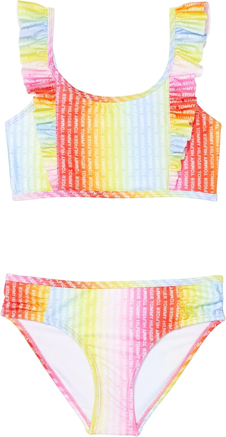 

Купальник-бикини Tommy Hilfiger с принтом омбре для девочек (для детей старшего возраста), White