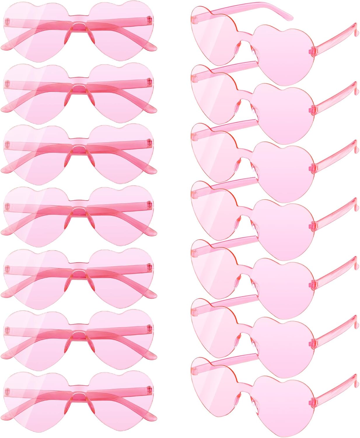 

Набор из 14 солнцезащитных очков в форме сердца, солнцезащитные очки в форме сердца, очки в форме сердца оптом для женщин, радужные солнцезащитные очки ко Дню святого Валентина STPIYFZU, Pink