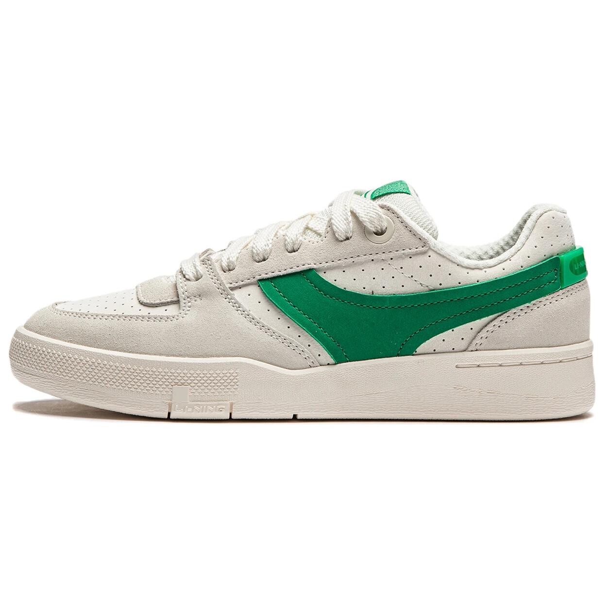 

Кроссовки LINING Skateboarding Shoes Women's Low-top Off-white/pepper Green, зеленый