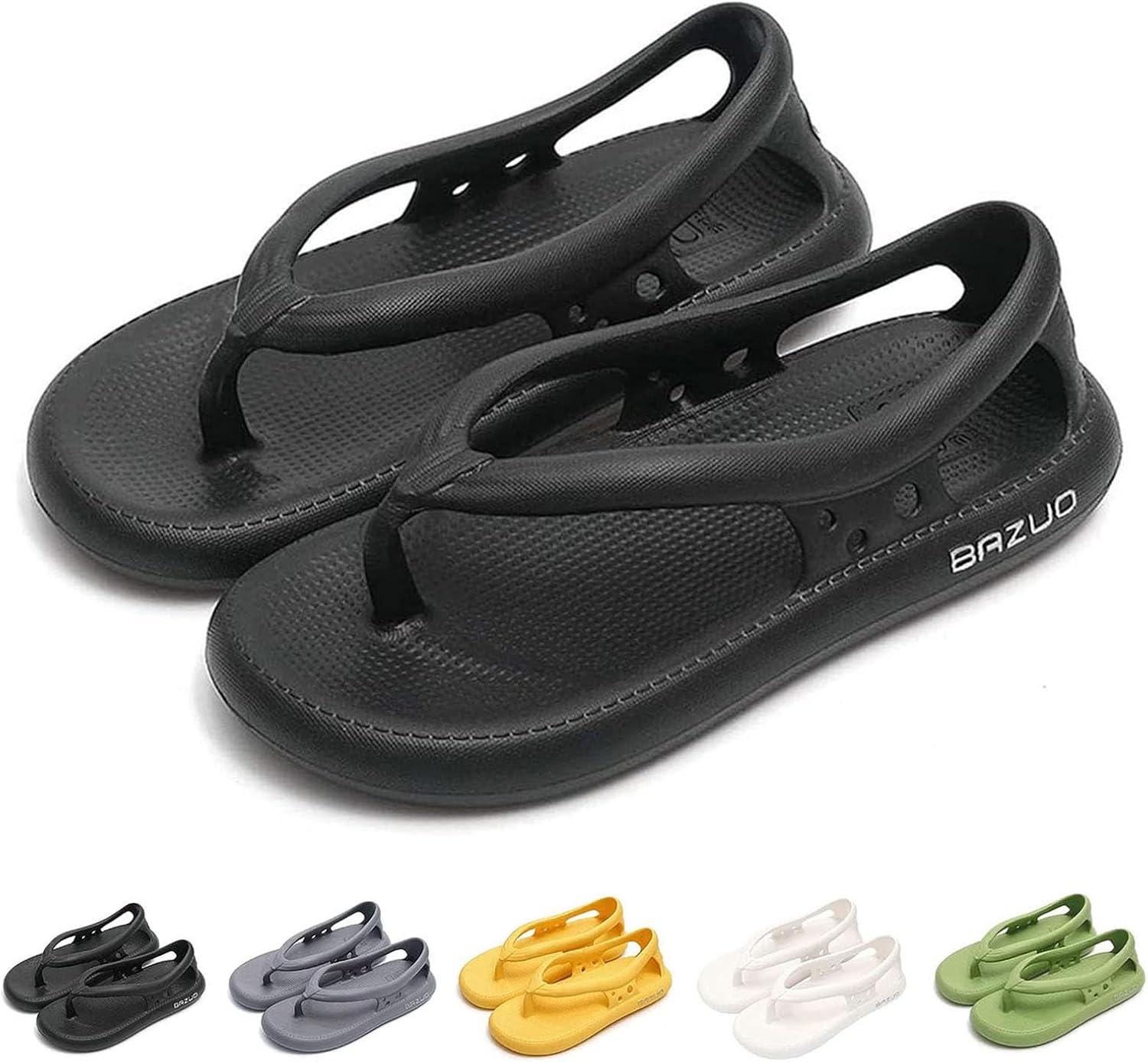 

Сандалии Bazuo, шлепанцы Bazuo, нескользящие шлепанцы для пар с толстой подошвой из ЭВА, быстро сохнущие Yeekenio, черный
