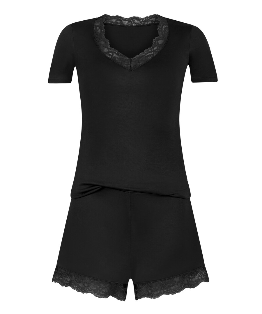 

Короткий пижамный комплект Hunkemöller Nanna, черный
