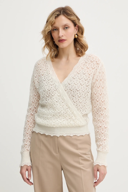 

Свитер-двойка с мохером Twinset, бежевый