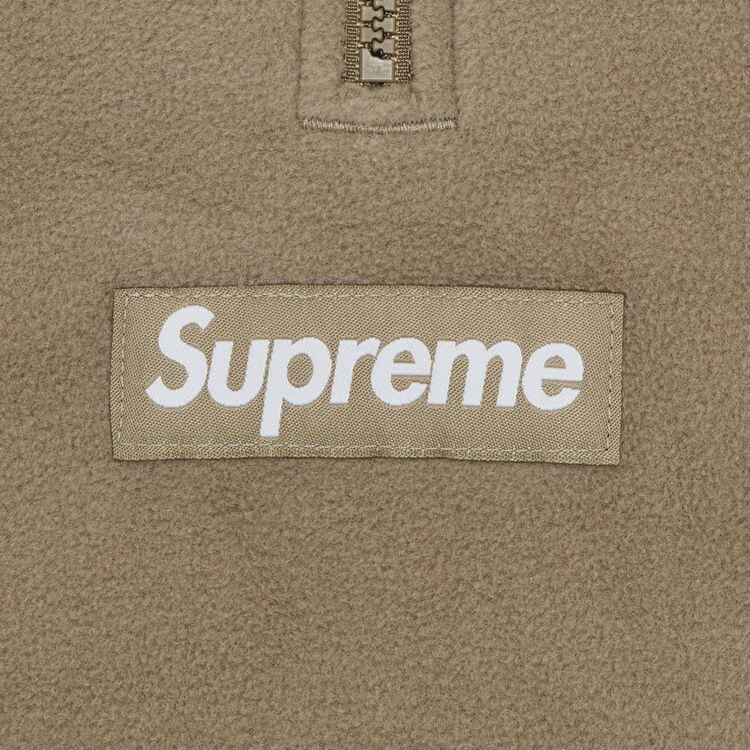 Толстовка Supreme Polartec Facemask Half Zip Hooded Sweatshirt Taupe, желто-коричневый — фото 2