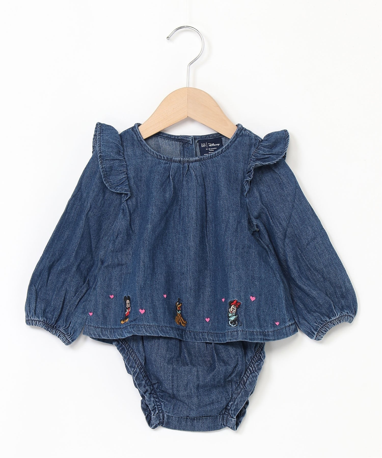 (K)GAP x Disney Джинсовый комплект одежды (для малышей), DARK_WASH — фото 4