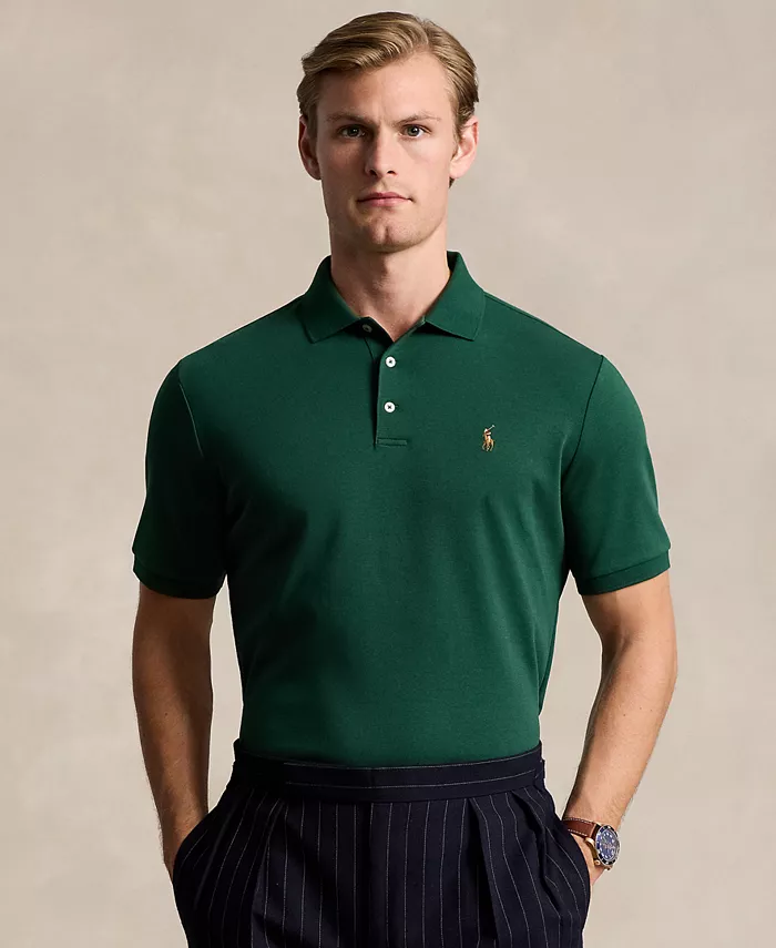 

Мужская классическая поло из мягкого хлопка Polo Ralph Lauren, зеленый