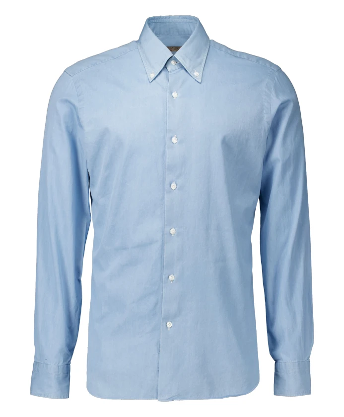 

Синяя рубашка с длинными рукавами liu24p01pz0998u Barba Napoli, синий