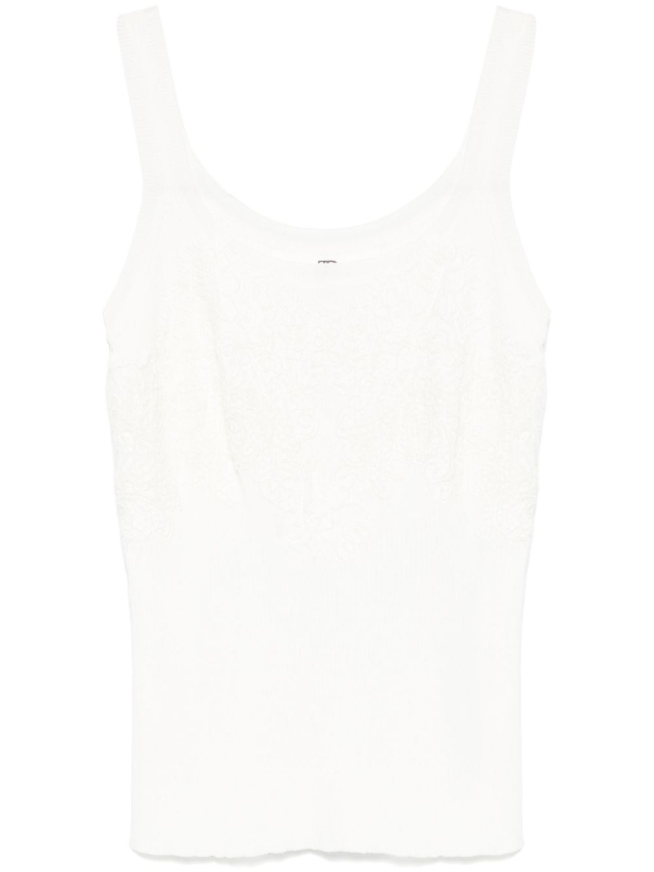 

Ermanno Scervino топ с ажурными вставками, белый