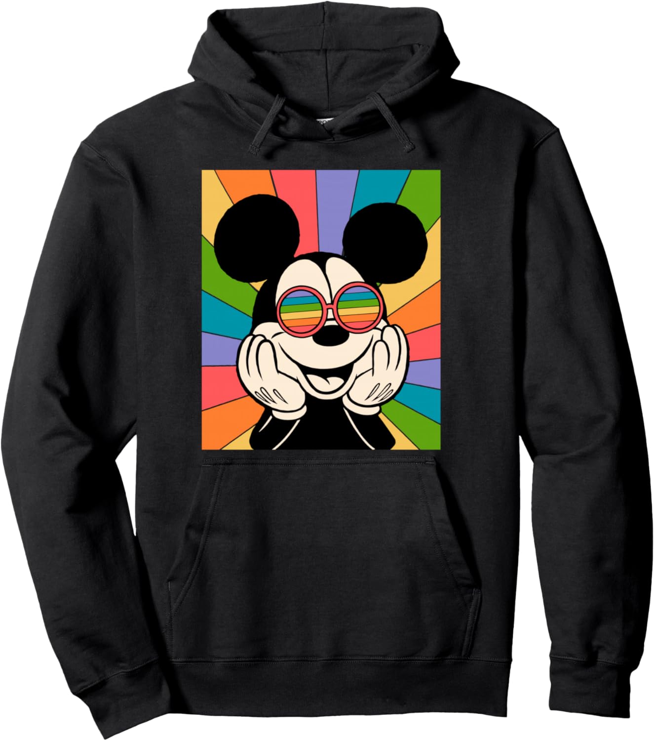 

Худи Disney Mickey Mouse Sunburst Retro, черная, Черный, Худи Disney Mickey Mouse Sunburst Retro, черная