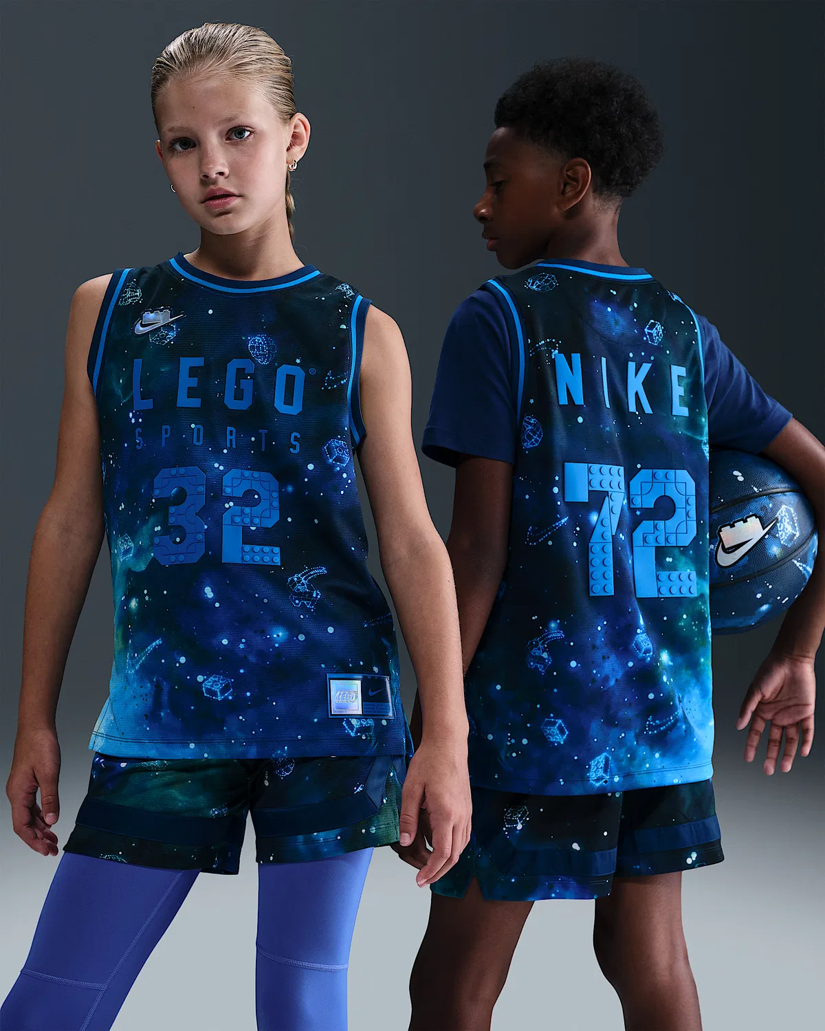Детская футболка Dri-FIT Nike x LEGO® Collection, Brave Blue/Cobalt Blaze/Cobalt Blaze