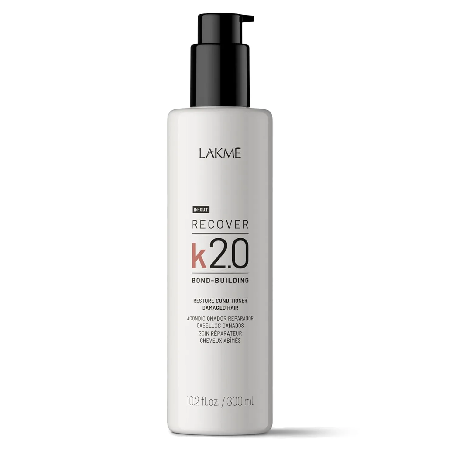 Кондиционер Lakmé K2.0 Recover Restore, восстанавливающий кондиционер для сухих и поврежденных волос, укрепляет и защищает волокна, обеспечивает термозащиту, 10,2 жидких унций.