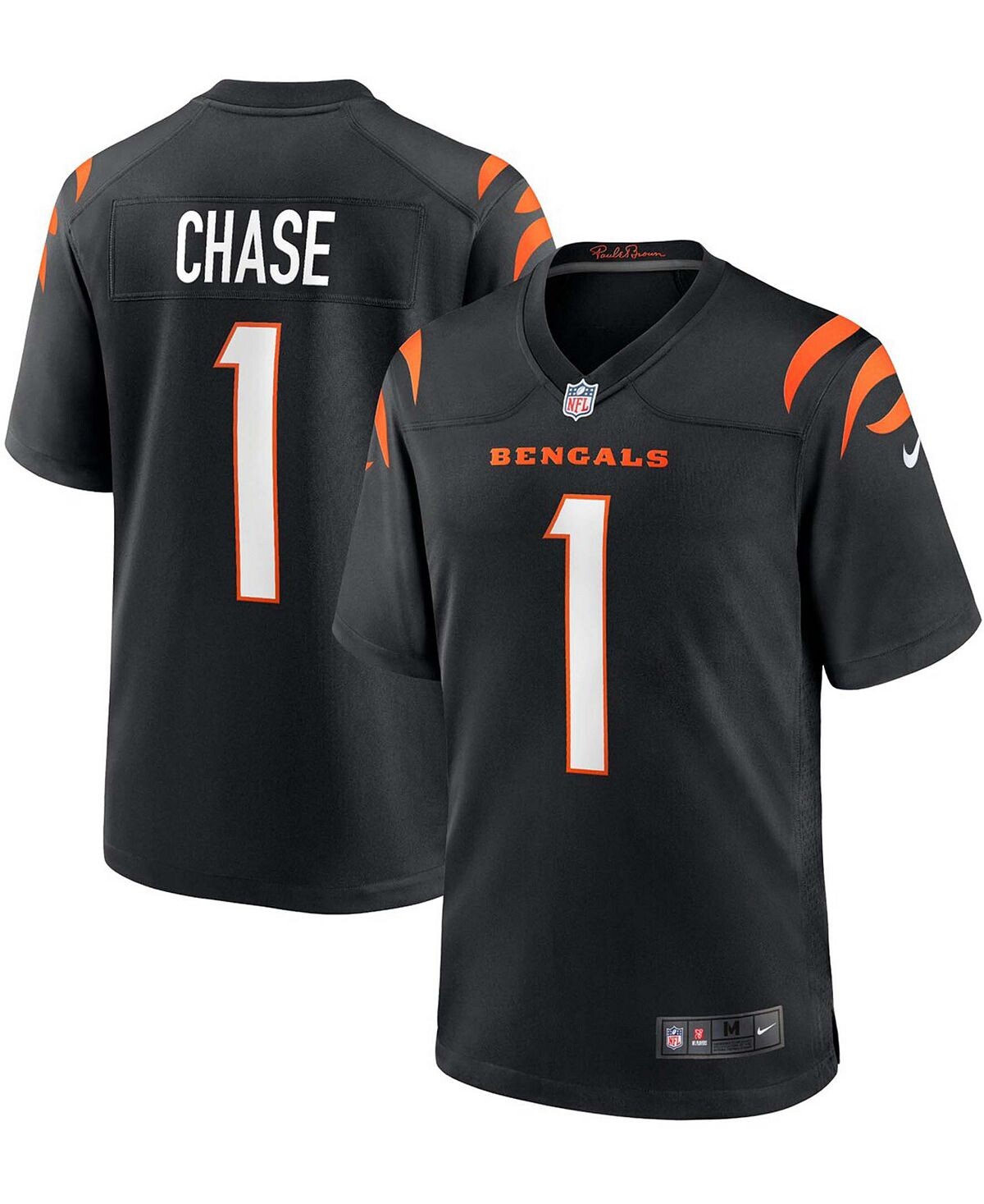 Мужская футболка Ja'Marr Chase Black Cincinnati Bengals драфта НФЛ 2021 года, выбранная в первом раунде игры Nike — фото 2